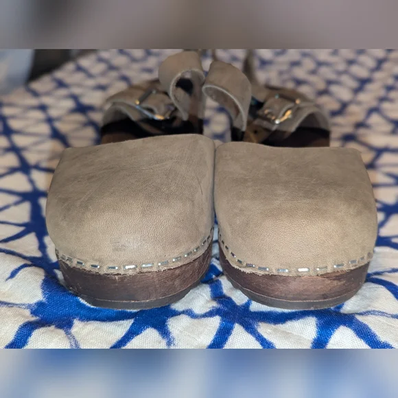 Lotta's Stockholm Highwood Taupe Clogs Oiled Nubuck Leather Brown Base 38 / 7.5 - Picture 9 of 15